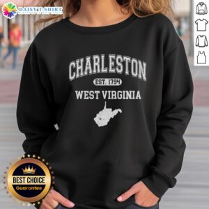 Good Charleston West Virginia Est. 1794 varsity sweatshirt showcasing a classic design and school spirit in vibrant colors.