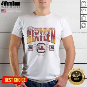 South Carolina Gamecocks 2026 March Madness Sweet 16 NCAA Women's Basketball Tournament T-Shirt design showcasing team spirit.