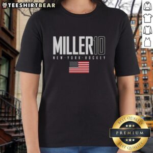 Top J.T. Miller New York Rangers USA Flag Elite Ladies Tee showcasing team spirit and style for fans.