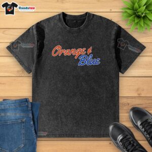 Alt Text: Florida Gators washed t-shirt in vibrant orange and blue, perfect for fans and casual wear.