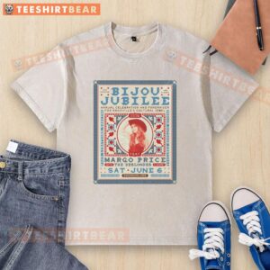 Poster for Margo Price concert at Bijou Theatre in Knoxville, TN, June 6, 2026, featuring washed t-shirt design.