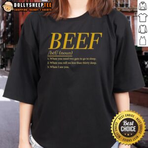 Hot What's Beef Ladies Tee featuring a bold graphic design and stylish fit, perfect for casual wear and expressing attitude.
