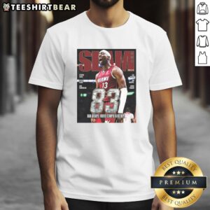Hot Bam Adebayo Miami Heat Basketball 83 Point Slam T-Shirt featured in 261 Magazine, showcasing vibrant sportswear design.