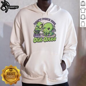 Original Cthulhu Joke Ritual hoodie featuring 'Don't Poke The Old Ones' design, perfect for fans of Lovecraftian humor.