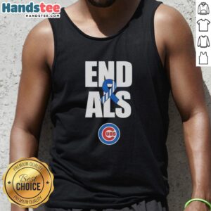 Official Cubs ALS Awareness 2026 Logo Tank Top featuring vibrant colors and team branding for fundraising support.