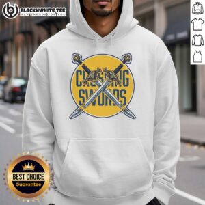 Hot Crossing Swords Podcast logo hoodie featuring bold graphics and a stylish design for fans of the podcast.