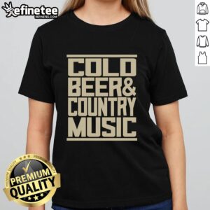 Premium Zach Top Cold Beer and Country Music Ladies Tee featuring a stylish design perfect for music lovers and outdoor fun.