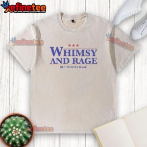 Premium Whimsy And Rage Three Star Washed T-Shirt featuring a unique design and vibrant colors for casual style.