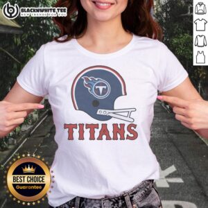 Alt Text: Top Tennessee Titans football logo displayed on a big helmet, designed for ladies' tee shirts.
