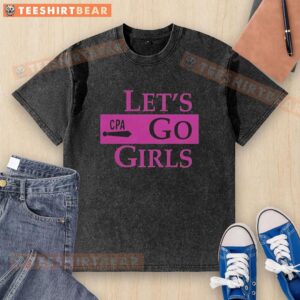 Top Lets Go Girls CPA Washed T-Shirt in soft cotton, featuring a trendy design perfect for casual wear.