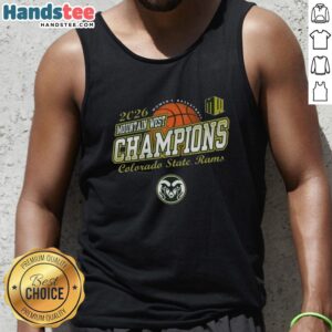 Awesome Colorado State Rams women's basketball 2026 Mountain West Tournament champions tank top design.
