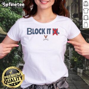 Awesome Virginia Cavaliers Block It Ladies Tee featuring vibrant team colors and a stylish design for fans.