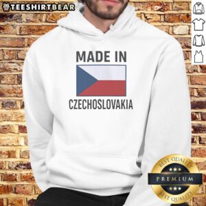 Premium Made in Czechoslovakia Czechia Flag Hoodie featuring vibrant colors and a stylish design for proud Czechia fans.