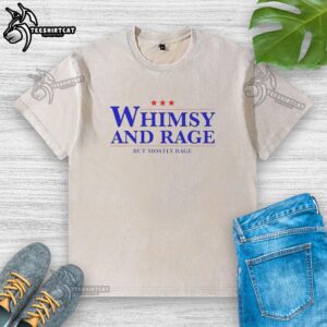 Premium Whimsy and Rage But Mostly Rage washed t-shirt featuring bold graphic design and soft fabric for comfort.