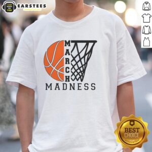 Nice March Madness basketball T-shirt featuring vibrant graphics and a comfortable fit for fans celebrating the tournament.