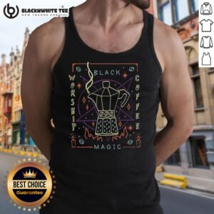 Good Black Magic Coffee tank top featuring a stylish design for coffee lovers, perfect for casual wear or gifts.