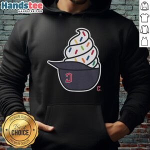 Awesome Cleveland Guardians ice cream hoodie featuring vibrant team colors and a stylish design for fans.