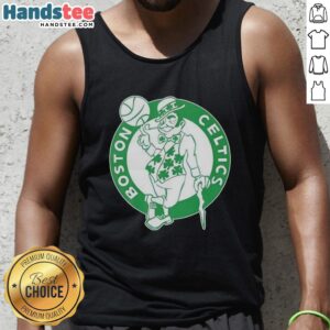 Alt Text: Awesome Boston Celtics white logo tank top for St. Patrick's Day celebration, showcasing team spirit and style.