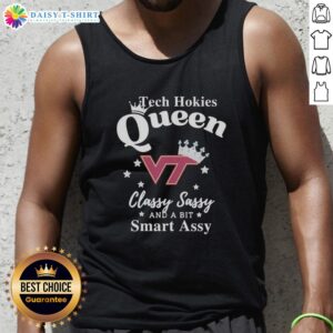 Classy and sassy Virginia Tech Hokies football tank top for women, featuring a smart-assy design.