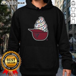 Alt Text: Trendy Arizona Diamondbacks ice cream hoodie featuring team colors and logo, perfect for fans and stylish wear.