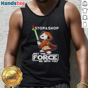 Alt Text: Snoopy May The Force Be With You tank top from Stop and Shop, featuring a vibrant design perfect for fans.