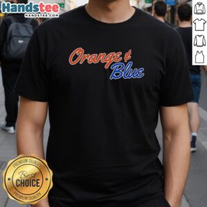 Alt Text: Stylish orange and blue Florida Gators T-shirt featuring the team logo, perfect for fans and game day attire.