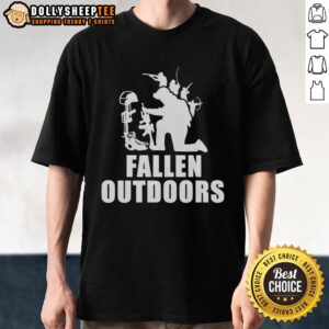 Men's Nice Kaulig Racing Fallen Outdoors T-Shirt featuring a bold design and comfortable fit, perfect for racing fans.