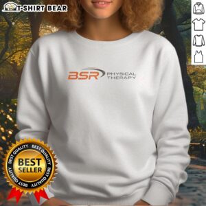 Top BSR Physical Therapy sweatshirt featuring a comfortable design and logo, perfect for fitness enthusiasts.
