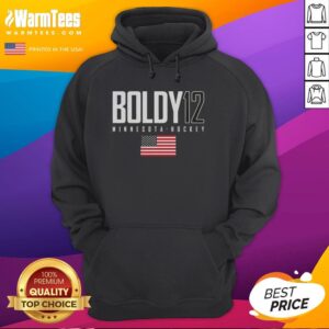 Cute Matt Boldy 12 Minnesota Wild USA Flag Elite Hoodie, showcasing team spirit and stylish design for fans.