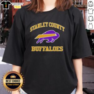 Alt Text: Top Stanley County Buffaloes Ladies Tee featuring vibrant team colors and logo, perfect for fans and casual wear.