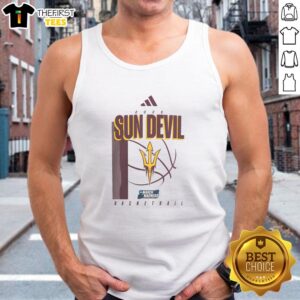 Alt Text: Awesome Arizona State Sun Devils March Madness tank top featuring bold graphics and vibrant team colors.