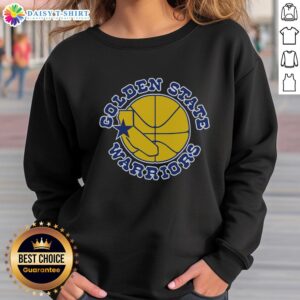 Original Golden State Warriors Mitchell & Ness sweatshirt featuring team colors and logo, perfect for fans and casual wear.