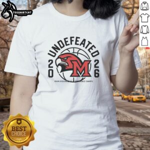 Official Miami Redhawks Basketball 2026 Undefeated Ladies Tee showcasing team spirit and style for fans.