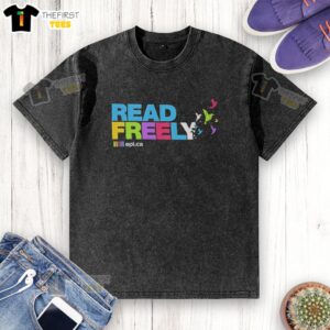 Top Read Freely EPL CA Washed T-Shirt in soft cotton, perfect for casual wear and sports enthusiasts.