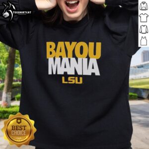 Premium LSU Tigers Bayou Mania Sweatshirt in vibrant purple with gold accents, perfect for game day and fan apparel.