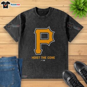 Alt Text: Official Pittsburgh Hoist The Cone washed t-shirt featuring a vibrant graphic, perfect for fans and casual wear.