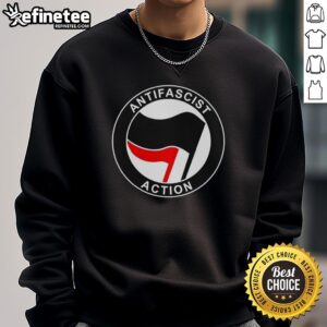 Official Extremadura Antifascista logo sweatshirt featuring bold graphics and vibrant colors for activism and style.