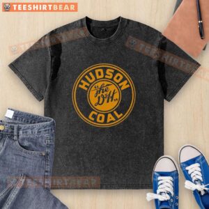 Alt Text: Top Hudson Coal Scranton PA washed t-shirt featuring a vintage design and soft fabric for comfortable wear.