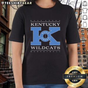 Premium Rupp Arena Kentucky Wildcats Basketball ladies tee featuring team colors and logo, perfect for fans.