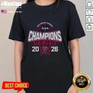 Awesome Pennsylvania Quakers Blue 84 tee celebrating 2026 Ivy League Men's Basketball Tournament Champions.