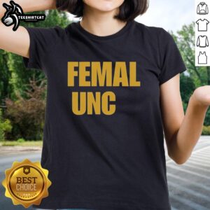 Original Kelsey Female UNC Ladies Tee shirt featuring vibrant colors and stylish design for women fans.