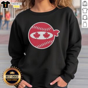 Alt Text: Premium Pitching Ninja Canada Baseball Sweatshirt for comfort and style on and off the field.