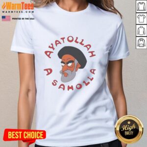 Top Simpsons Ayatollah A. Saholia Ladies Tee featuring vibrant colors and iconic design for fans of The Simpsons.
