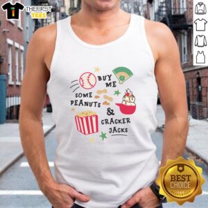 Stylish top featuring Peanuts Cracker Jacks design, perfect for fans of classic cartoons and summer fashion.