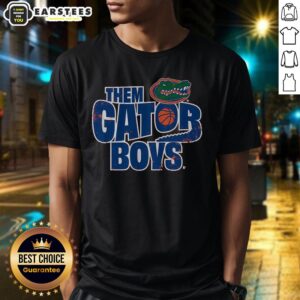 Awesome Florida Basketball Them Gator Boys T-Shirt featuring vibrant graphics and team colors for fans.