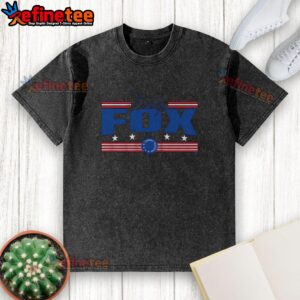 Alt Text: Premium Emily Fox Stars and Stripes Washed T-Shirt featuring a vintage design and comfortable fit for casual wear.