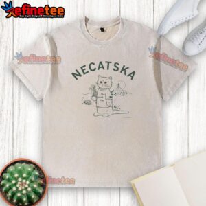 Awesome Necatska Washed T-Shirt in soft cotton, featuring a vintage design and relaxed fit for casual style.