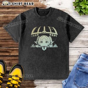 Nice Freiren Beyond Journey's End anime washed t-shirt featuring vibrant artwork and soft fabric for casual wear.