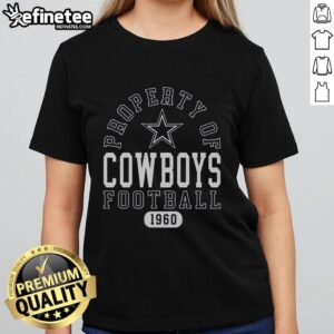 Premium Dallas Cowboys Football Property 1960 Ladies Tee featuring classic team logo and stylish design.
