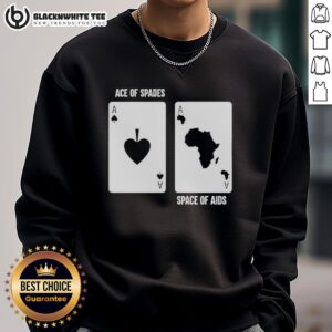 Good Ace of Spades Space of Aids Card Meme sweatshirt featuring a fun graphic design for unique streetwear style.